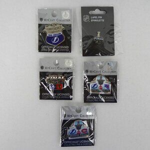 5 TAMPA BAY LIGHTNING Hockey Lapel Pins NHL Tie Tack 2015 Tie Tack Collectible